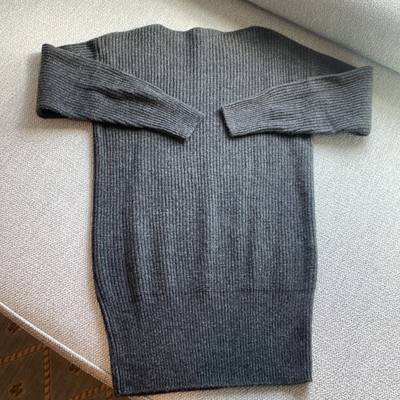 Theory Knit Sweater Dress, Dark Gray, Medium (204) - Picture 6 of 7